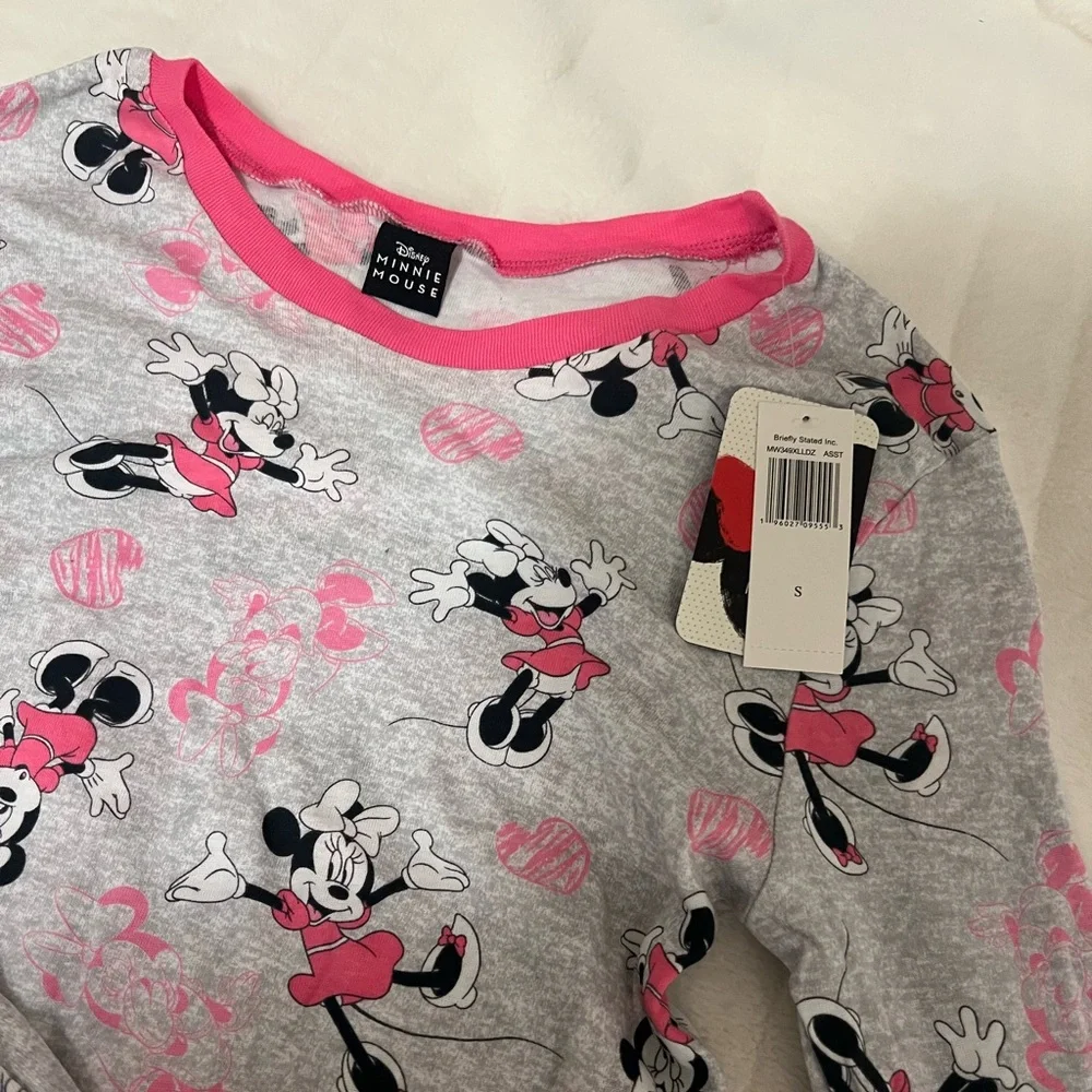 Minnie Mouse Two Piece Long Sleeve Pajama Top and Bottoms - Picture 7 of 8